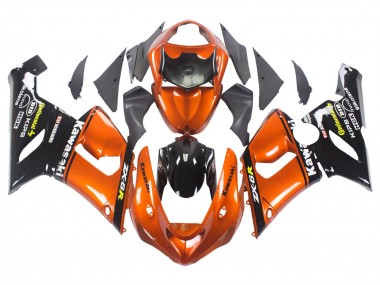 Carenado Moto Kawasaki ZX6R 2005-2006 - Naranja Negro
