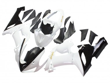 Carenados Moto Kawasaki ZX6R 2005-2006 - Blanco Negro Oro Ninja