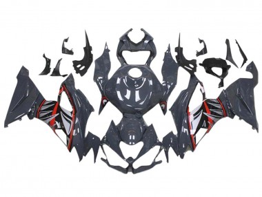 Carenados Moto Kawasaki ZX6R 2019-2022 - Nardo Gris Rojo Blanco Tiburón