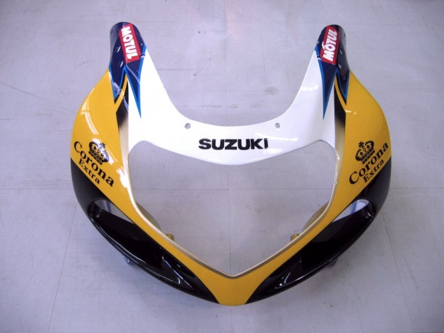 Carenados Moto Suzuki GSXR1000 2000-2002 - Amarillo Azul Oscuro Blanco Motul Corona