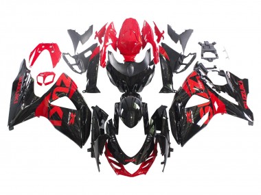 Kits Carenado Moto Suzuki GSXR 1000 2009-2016 - Negro Brillante Rojo