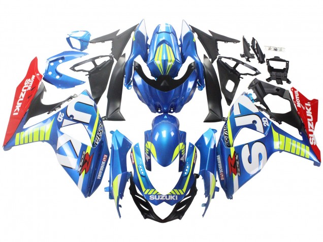 Carenados Moto Suzuki GSXR 1000 2009-2016 - Azul Claro Verde Rojo Motul