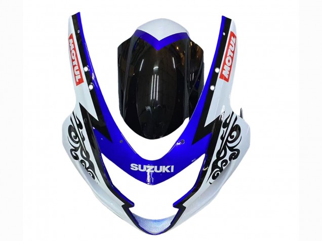 Carenado Moto Suzuki GSXR 600 / GSXR 750 2004-2005 - Blanco Azul Negro Corona Motul