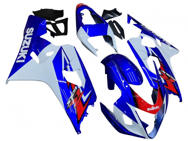 Carenado Moto Suzuki GSXR 600 / GSXR 750 2004-2005 - Blanco Azul Rojo
