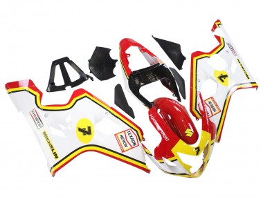 Carenados Moto Suzuki GSXR 600 / GSXR 750 2004-2005 - Blanco Rojo Amarillo Michelin Texaon Heron 7