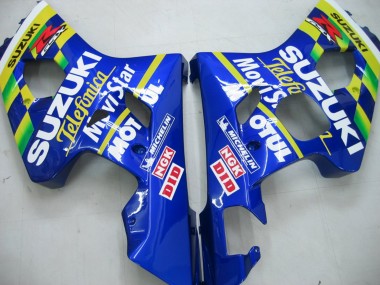 Carenados Moto Suzuki GSXR 600 / GSXR 750 2004-2005 - Azul Blanco Amarillo Verde Telefumica Motul MoviStar