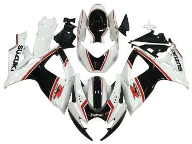 Carenado Moto Suzuki GSXR 600 / GSXR 750 2006-2007 - Blanco Negro Rojo