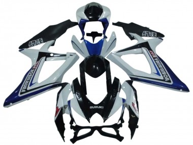 Carenados Moto Suzuki GSXR 600 / GSXR 750 2008-2010 - Blanco Azul Negro Brillante Alstare