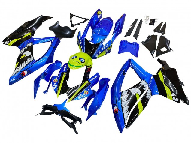 Carenados Moto Suzuki GSXR 600 / GSXR 750 2008-2010 - Azul Fluorescent Verde Tiburón