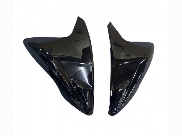Carenados Moto Suzuki GSXR 600 / GSXR 750 2011-2024 - Negro Brillante Falsificado FibraCarbono Plata Rojo