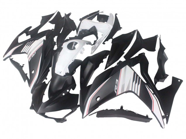 Carenado Moto Yamaha YZF R3/R25 2015-2018 - Blanco Rojo Negro Mate