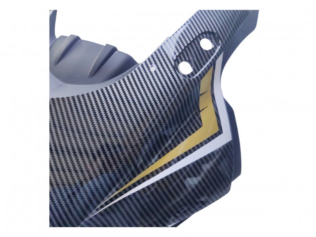 Carenados Moto Yamaha YZF R3/R25 2022-2024 - Negro FibraCarbono Estilo Oro Rojo ABBOT