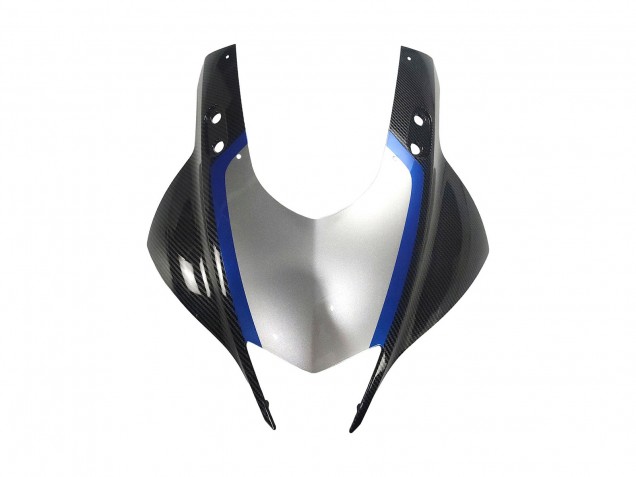 Carenados Moto Yamaha YZF R3/R25 2022-2024 - Negro FibraCarbono Estilo Plata Azul
