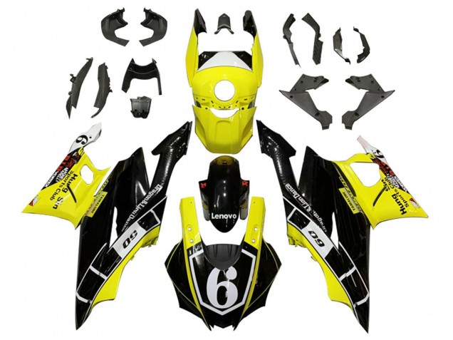 Carenados Moto Yamaha YZF R3/R25 2022-2024 - Amarillo Blanco Negro Lenovo 6