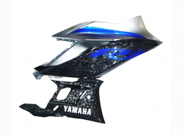 Carenados Moto Yamaha YZF R3/R25 2022-2024 - Marble Negro Plata Azul Falsificado FibraCarbono Estilo