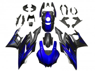 Carenados Moto Yamaha YZF R3/R25 2022-2024 - Azul Negro Mate