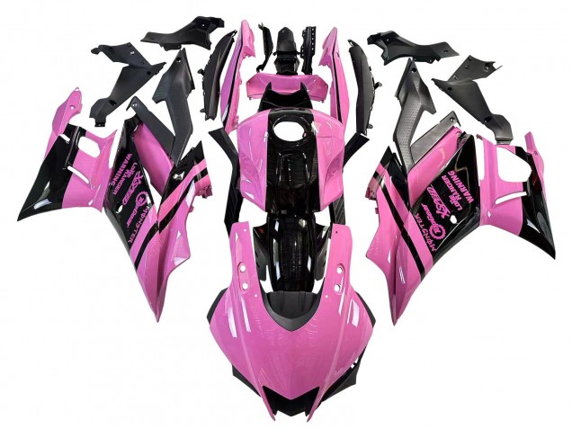 Carenados Moto Yamaha YZF R3/R25 2022-2024 - Rosa Negro Brillante Monstruo