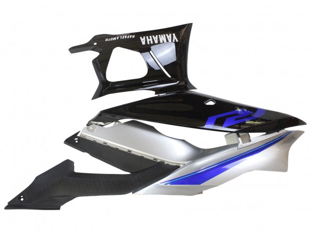 Carenados Moto Yamaha YZF R3/R25 2022-2024 - Plata Azul Negro Brillante