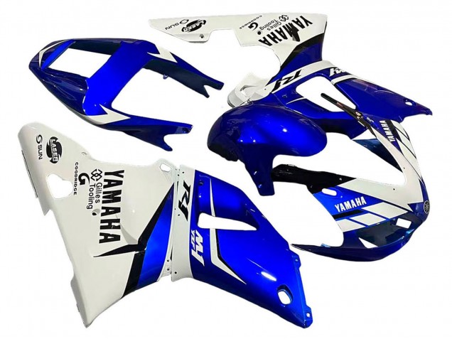 Carenados Moto Yamaha YZF 1000 R1 1998-1999 - Blanco Azul Negro