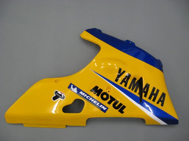 Carenados Moto Yamaha YZF 1000 R1 2000-2001 - Blanco Amarillo Azul Motul Camello
