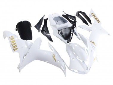 Carenados Moto Yamaha YZF 1000 R1 2002-2003 - Blanco Oro Calcomanías