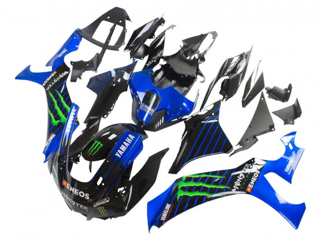 Carenados Moto Yamaha YZF 1000 R1 2020-2025 - Azul Negro Verde Negro ENEOS Monstruo