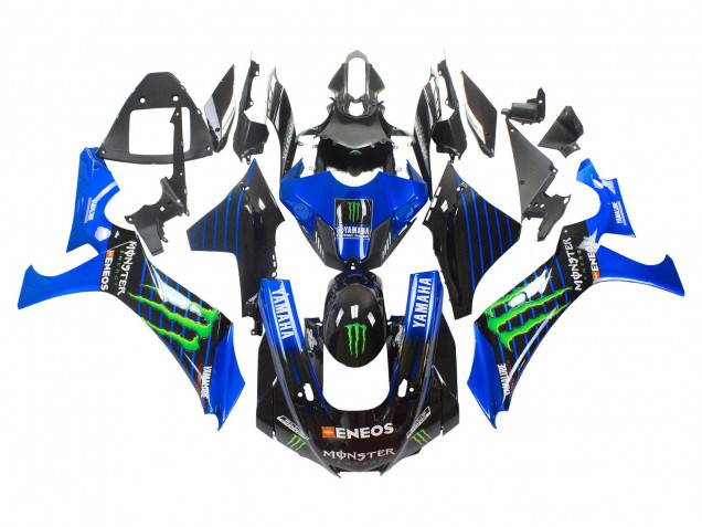 Carenados Moto Yamaha YZF 1000 R1 2020-2025 - Azul Negro Verde Negro ENEOS Monstruo