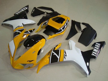 Carenados Moto Yamaha YZF R1 2002-2003 - Amarillo Blanco Negro Anniversary