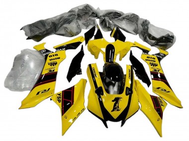 Carenados Moto Yamaha YZF 1000 R1 2020-2025 - Amarillo Negro Brillante YSP Motul