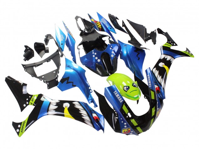 Carenados Moto Yamaha YZF 1000 R1 2020-2025 - Azul Verde Negro Tiburón