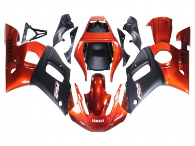 Carenados Moto Yamaha YZF 600 R6 1998-2002 - Naranja Negro Mate