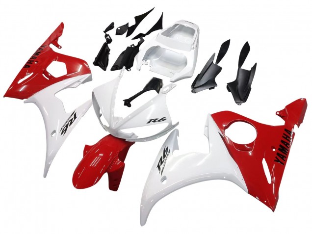 Carenados Moto Yamaha YZF 600 R6 2005 - Blanco Rojo