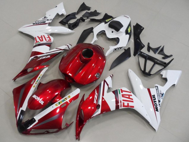 Carenados Moto Yamaha YZF R1 2004-2006 - Blanco Rojo Fiat Motul