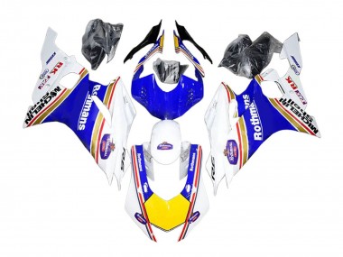 Carenados Moto Yamaha YZF 600 R6 2017-2023 - Blanco Azul Amarillo Rothmans