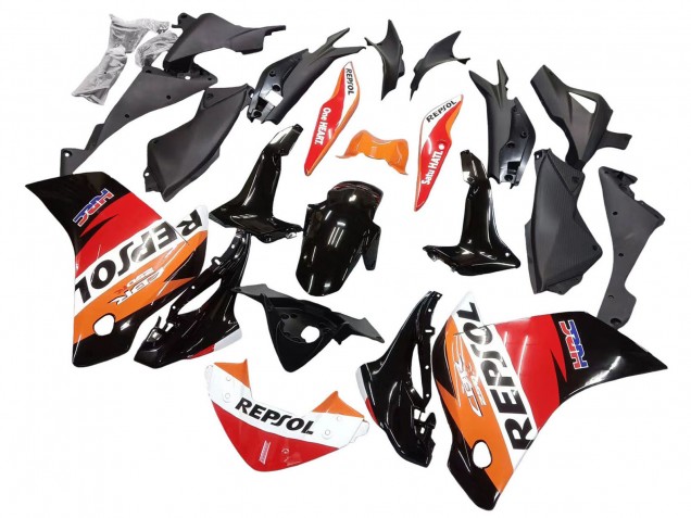 Carenados Moto Honda CBR250RR 2011-2015 - Naranja Blanco Rojo Negro Lustroso HRC Repsol