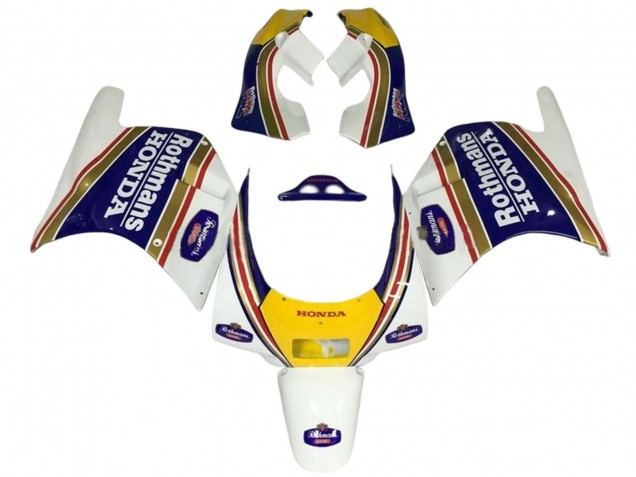 Carenados Moto Honda NSR250R 1988-1989 - Blanco Amarillo Azul Rothmans