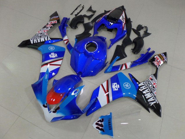 Carenados Moto Yamaha YZF R1 2007-2008 - Azul Blanco Rojo Negro