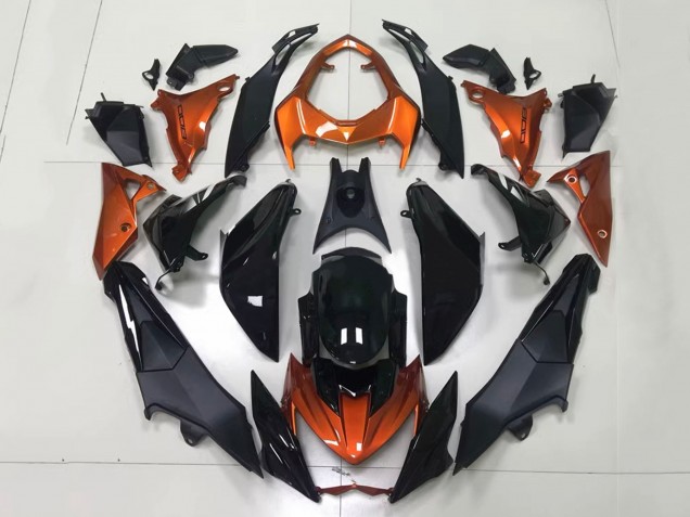 Carenados Moto Kawasaki Z1000 2014-2019 - Naranja Negro Brillante Negro Mate