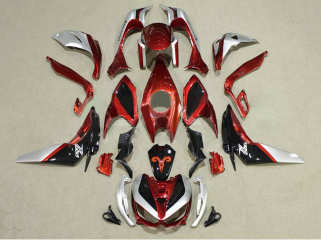 Carenados Moto Kawasaki Z1000 2014-2019 - Rojo Plata Negro