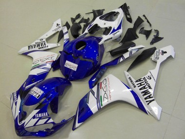 Carenados Moto Yamaha YZF R1 2007-2008 - Blanco Azul Becker Motul