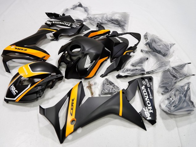 Carenados Moto Honda CBR650R 2021-2023 - Negro Mate Amarillo HRC