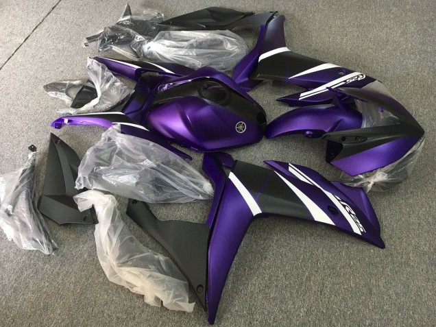 Carenados Moto Yamaha YZF R3/R25 2015-2018 - Blanco Púrpura Negro Mate