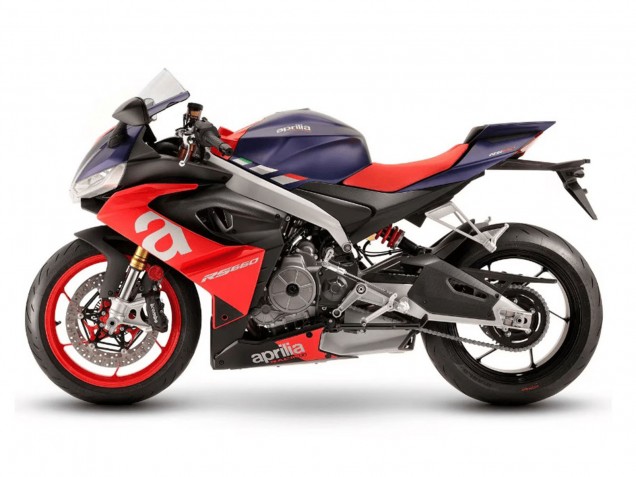 Carenados Moto Aprilia RS660 2020-2024 - Azul Mate Rojo Plata