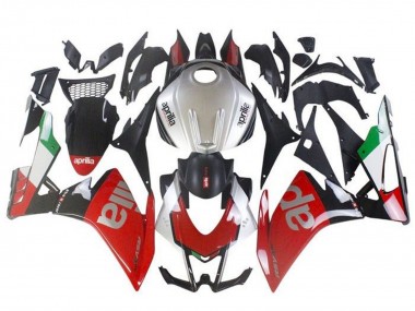 Carenado Moto Aprilia RSV4 1000 2016-2020 - Rojo Plata Negro Verde