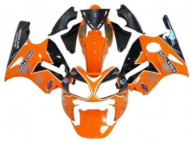 Carenados Moto Kawasaki ZX12R 2000-2001 - Naranja Negro Blanco Maxton
