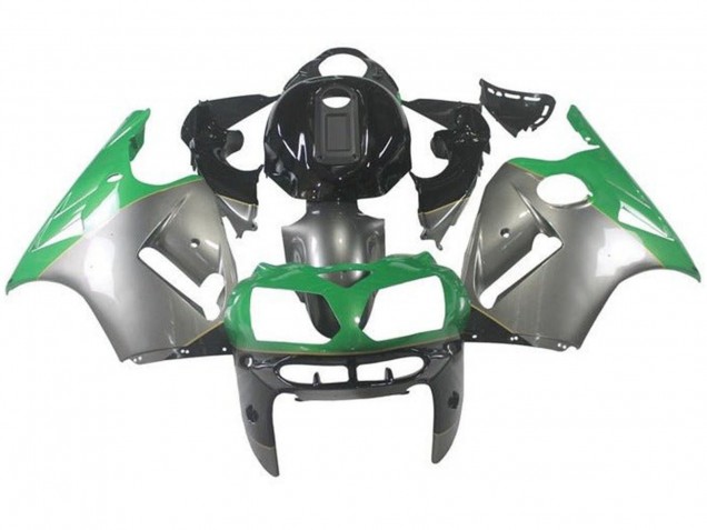 Carenados Moto Kawasaki ZX12R 2000-2001 - Plata Verde Negro