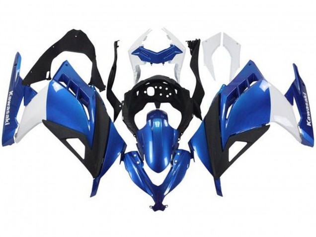 Carenados Moto Kawasaki EX300 2013-2024 - Blanco Azul Negro
