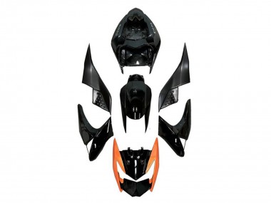 Carenados Moto Kawasaki Z1000 2007-2009 - Negro Brillante Naranja