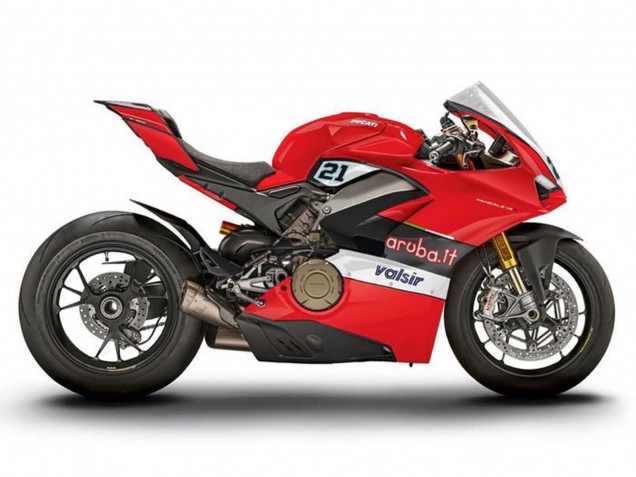Carenados Moto Ducati Panigale V4 V4S 2018-2019 - Rojo Negro Blanco Valsir