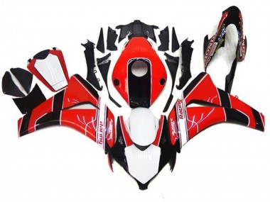 Carenados Moto Honda CBR1000RR 2008-2011 - Rojo Blanco Negro Brillante Raya